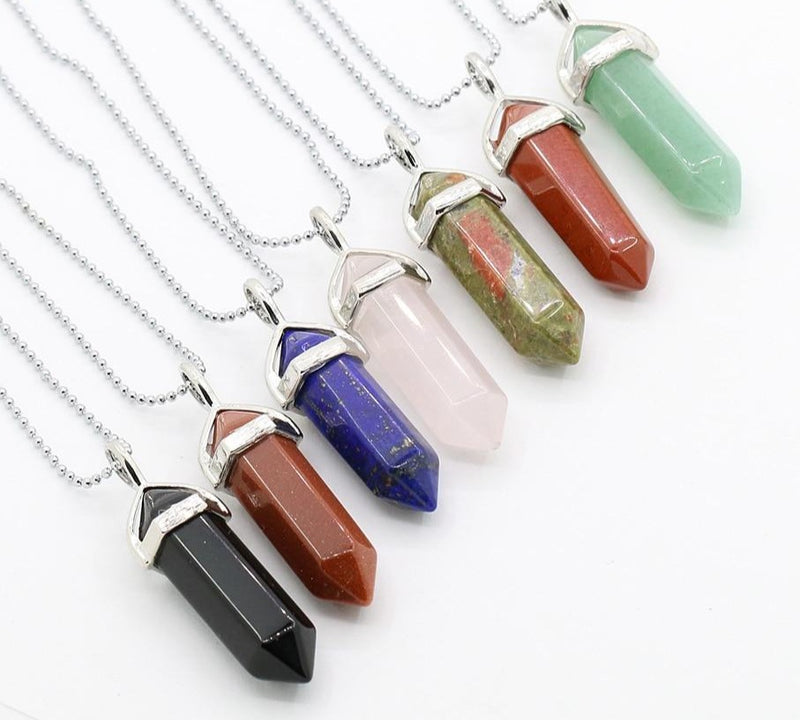 Raw Crystal Pendant Natural Stone Women Necklaces