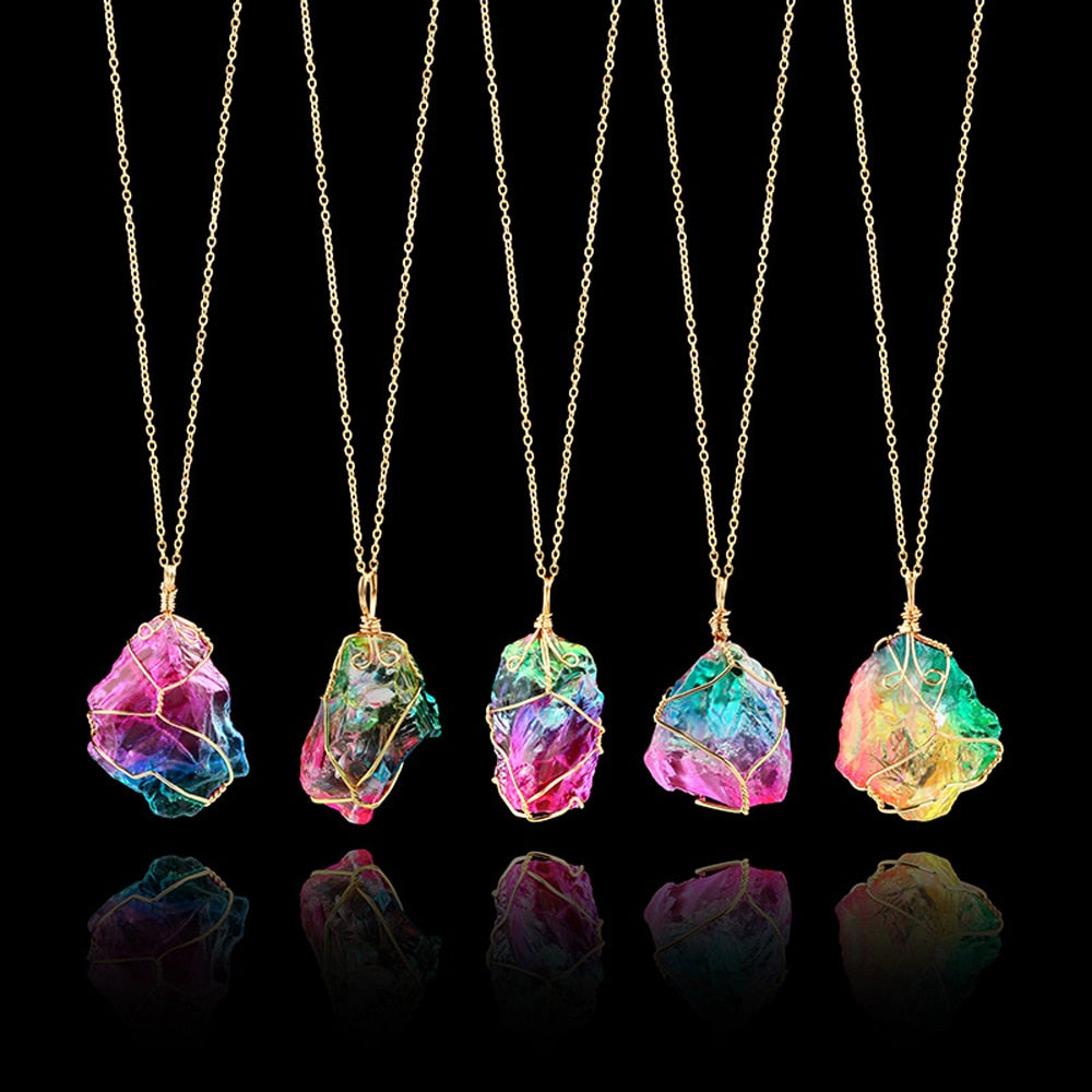 Chakra Rock Pendant Necklace