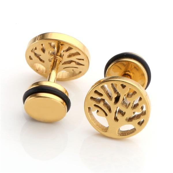 Stainless Steel Tree of Life Stud Earring