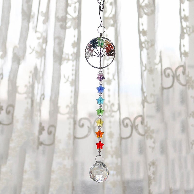 Tree of Life Crystal Prism Ball Sun Catcher
