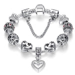 Luxury Brand Women Bracelet Silver Color Crystal Charm Bracelet for Women