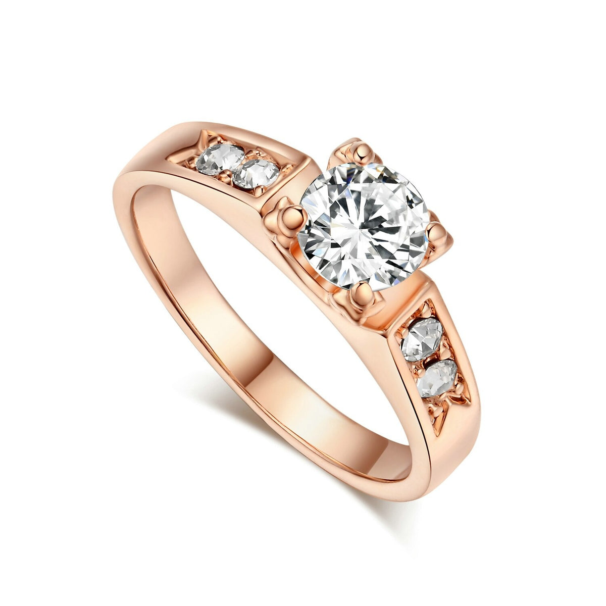 Zircon Cubic Zirconia 4 Claw Wedding Finger Ring