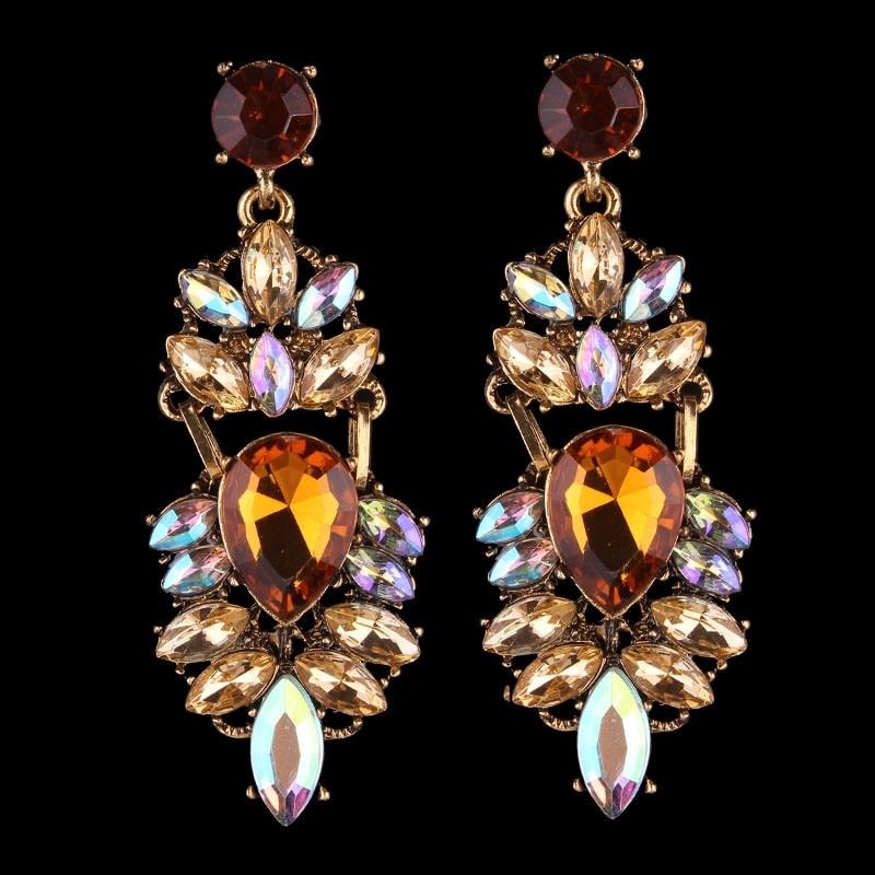 Wedding Bridal Statement Crystal Earrings