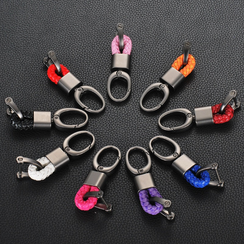 Hand-woven leather Car Key Ring