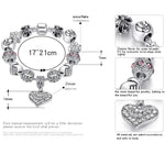 Luxury Brand Women Bracelet Silver Color Crystal Charm Bracelet for Women