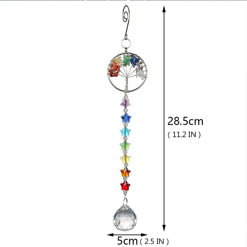 Tree of Life Crystal Prism Ball Sun Catcher