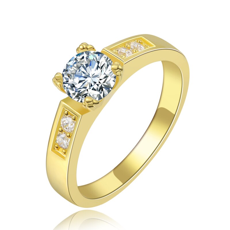 Zircon Cubic Zirconia 4 Claw Wedding Finger Ring