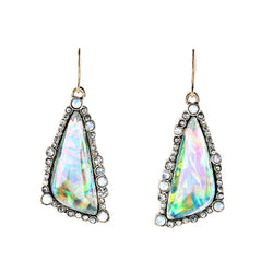 Natural Crystal Drop Earrings