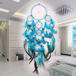 Handmade Indian Dream Catcher Hanging with Rattan Bead Feathers Wall Car  Decoration Ornament Dreamcatcher