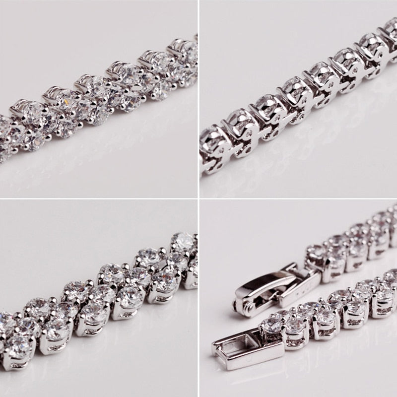 Silver Color Rose Gold Bracele
