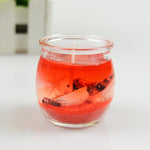 Marine jelly candle with glass jar