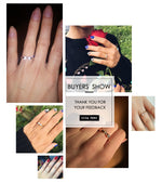 Crystal Rings Gold Color Finger Bow Ring