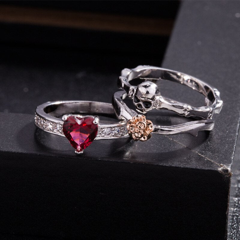 Skull Finger  female wedding rings
