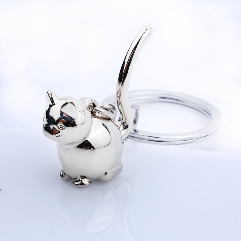 3D cat keychain