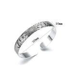 925 sterling silver Jewelry Lotus retro silver leaf black bracelet