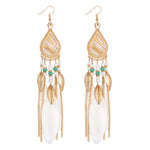Feather Style Ethnic Boho Big Dangle Earring