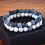Couples Distance Bracelet Natural Stone Yoga Beaded Bracelet for Men Women