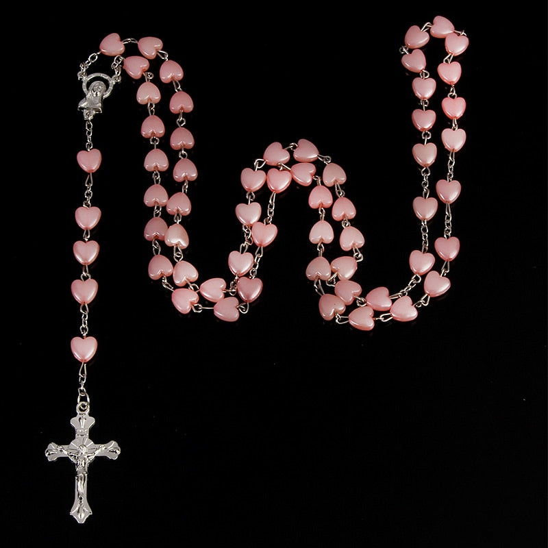 Mary blessing rosary prayer necklace