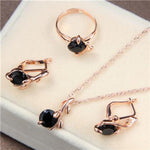 bridal gold color necklace earrings Ring