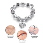 Luxury Brand Women Bracelet Silver Color Crystal Charm Bracelet for Women