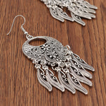 Hollow Carved Flowers Geometric Drop Earrings