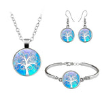 Dome Necklace Bracelet Earrings For Women