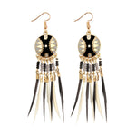 Feather Style Ethnic Boho Big Dangle Earring