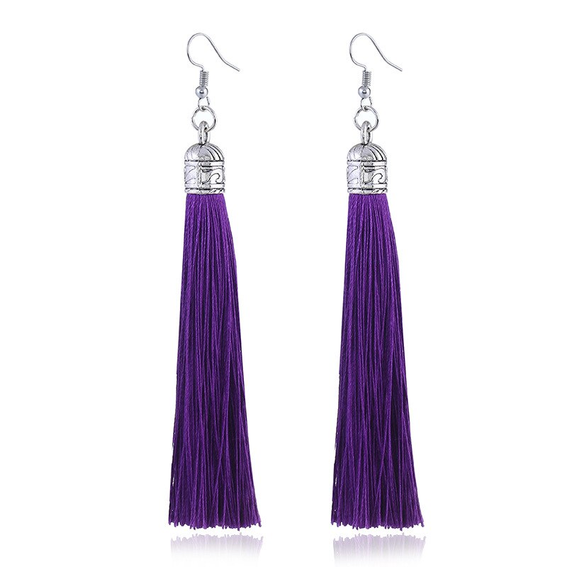 Tassel Earrings  Women Long Fringe Drop Earrings