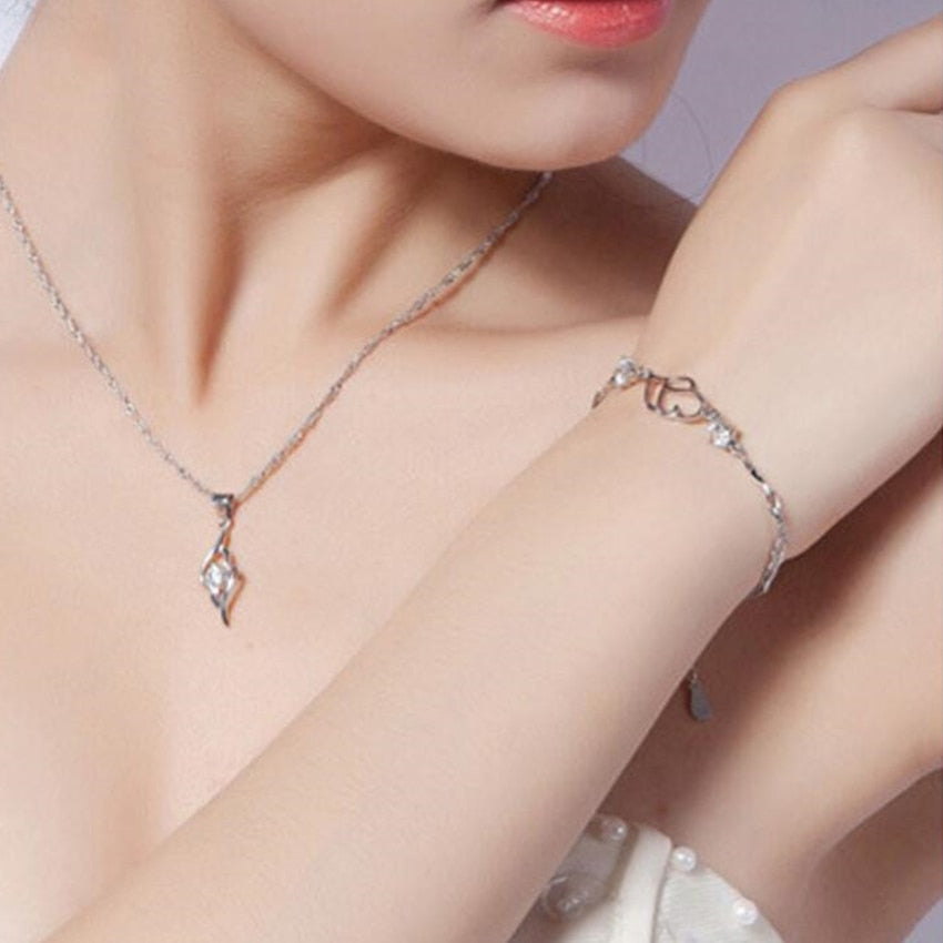 925 sterling silver new heart to heart bracelet