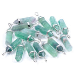 Crystal Pendants Suspension Natural Gem Stone Fluorite Necklaces