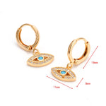 Lucky Eye Micro Pave Drop Earrings