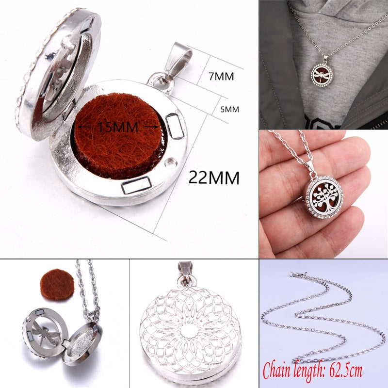 10 styles Aroma locket Necklace