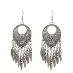 Hollow Carved Flowers Geometric Drop Earrings