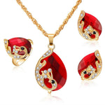 bridal gold color necklace earrings Ring