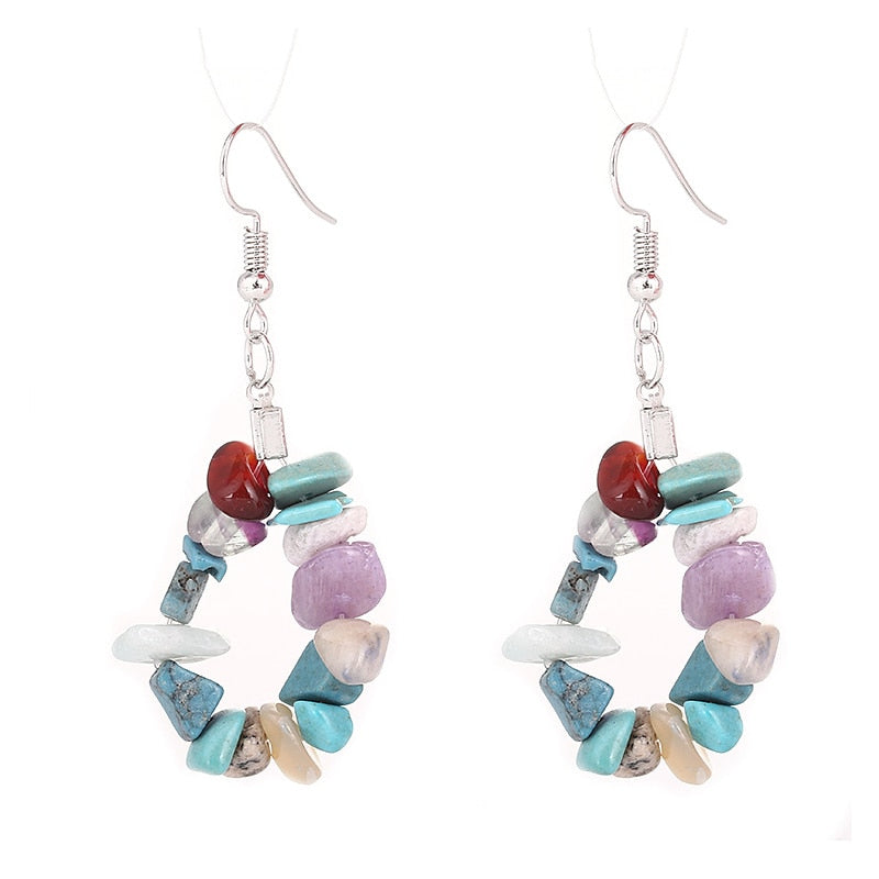 Beads Crystal Stone Pendants Earrings