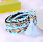 Leather Bracelet Charm Pearls Bracelets & Bangles