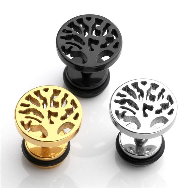 Stainless Steel Tree of Life Stud Earring