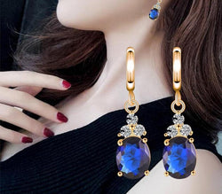 Womens Earrings With Stones And Crystals Fashion Jewelry Austrian Bright Zircon Long Earrings Accessories