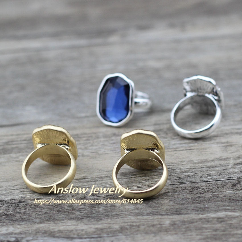 Irregular Crystal Finger Ring