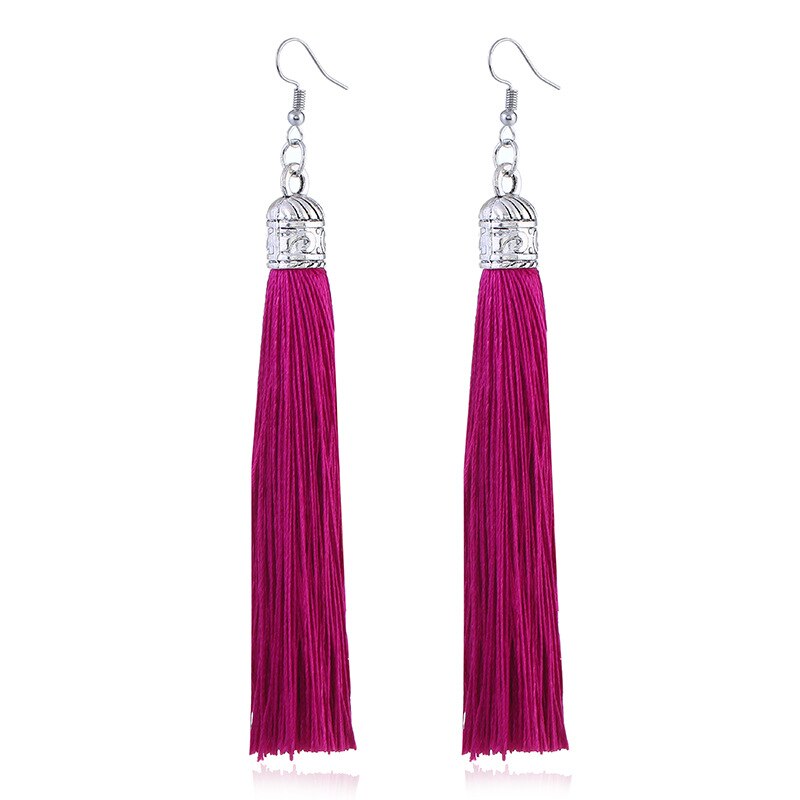 Tassel Earrings  Women Long Fringe Drop Earrings