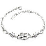 925 sterling silver new heart to heart bracelet