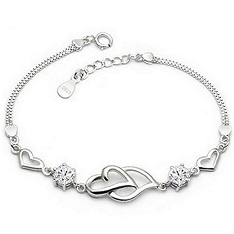 925 sterling silver new heart to heart bracelet