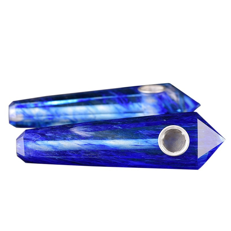 Natural Quartz Crystal Labradorite Stone Smoking Pipe