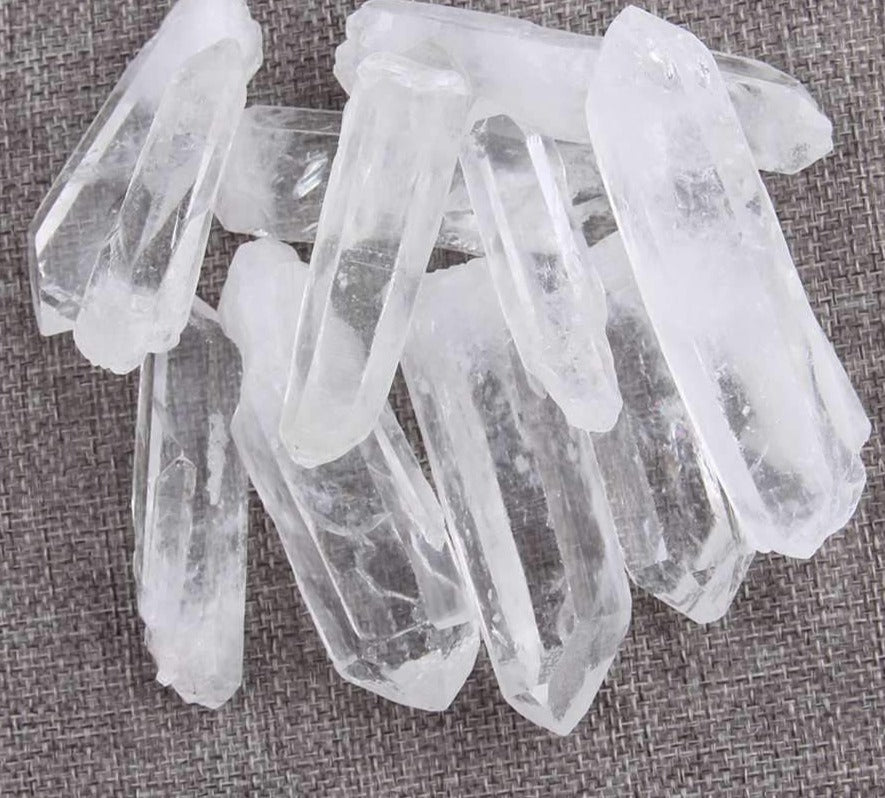Tibet Natural Clear Crystal White Quartz Cluster Points pillar column