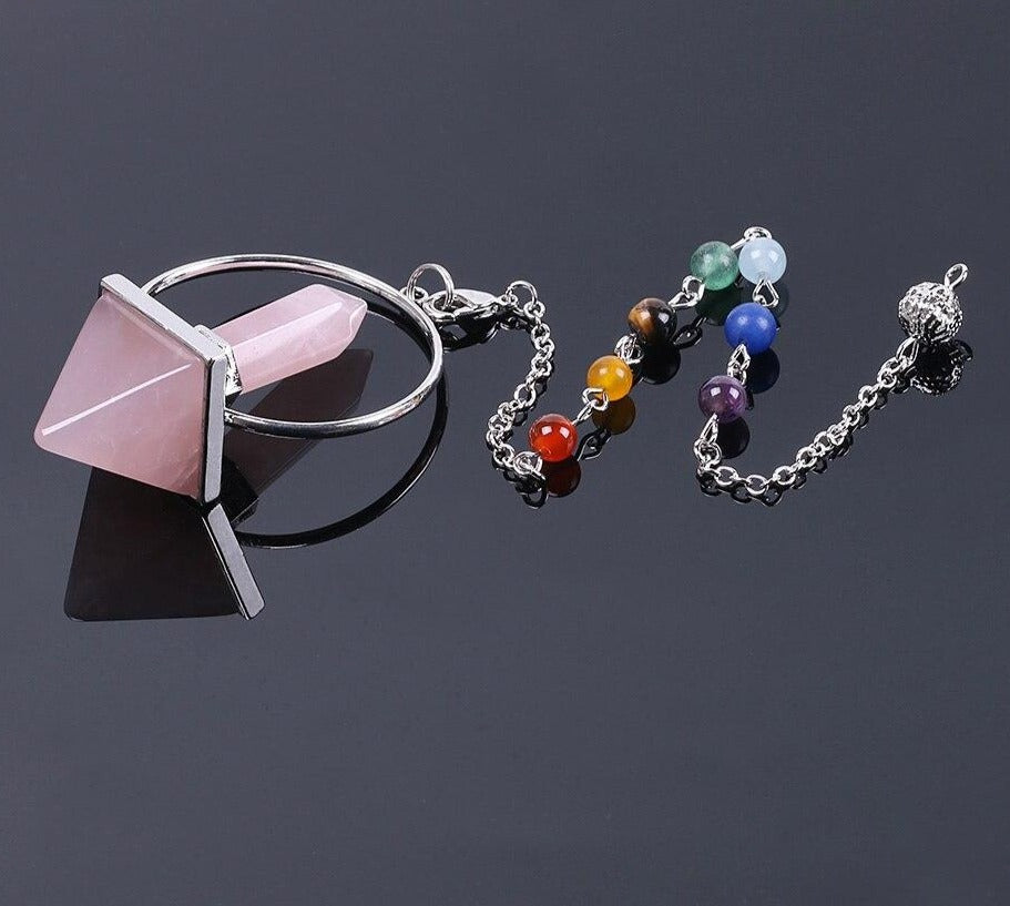 Reiki Healing 7 Chakra Dowsing Natural Stone 
