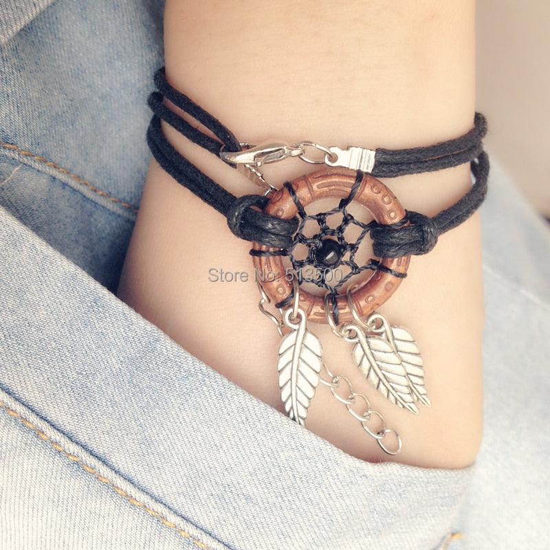 Dream catcher double wrap bracelets For Men Women