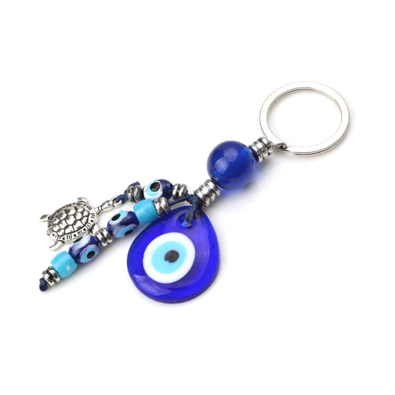 Turkey evil eye elephant hamsa hand  tree life glass beads keychain
