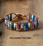 Single Leather Wrap Women Bracelet