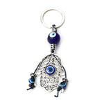 Turkey evil eye elephant hamsa hand  tree life glass beads keychain