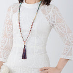 Natural Stone Long Tassel Necklace